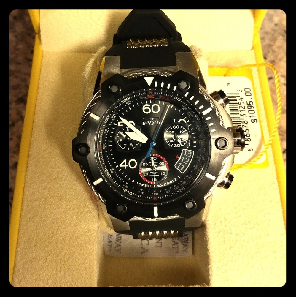 Invicta Chronograph Watch Bolt Black